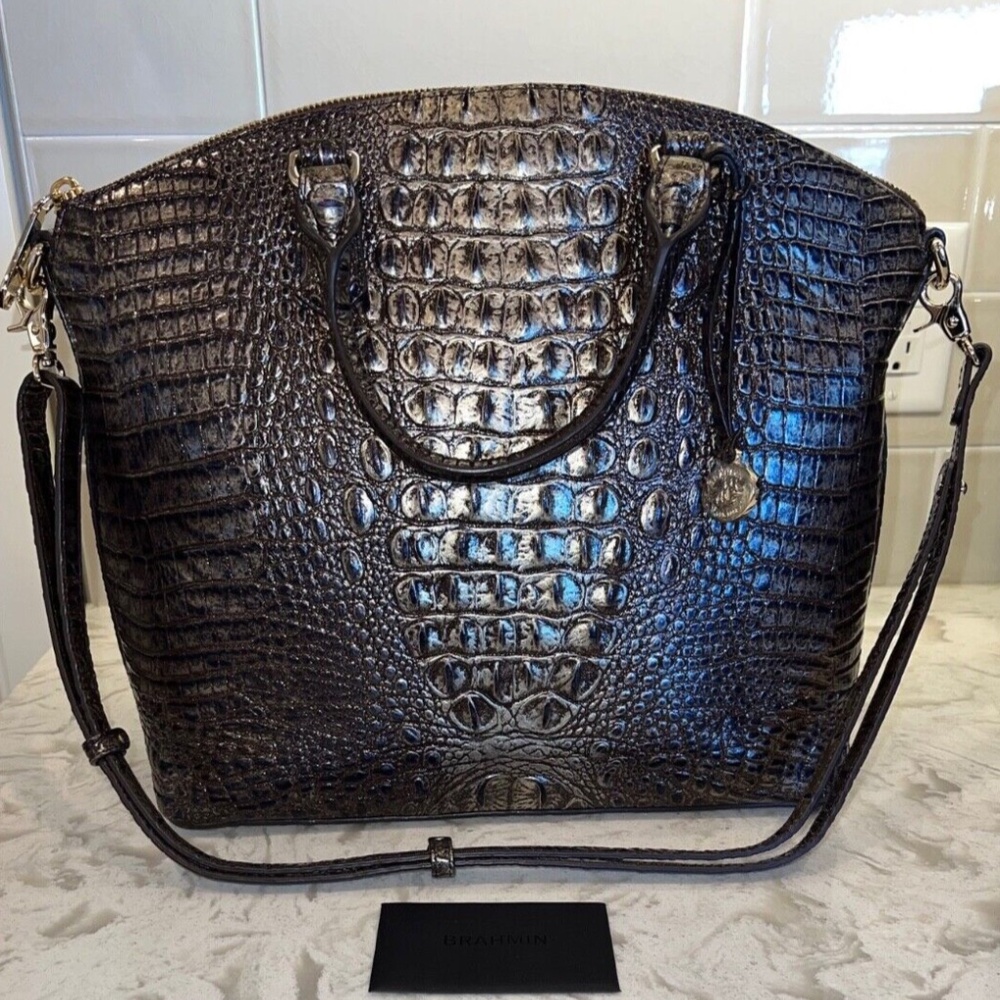 Brahmin Large Duxbury Umbra Melbourne Leather Bag NEW! RARE RETIRED PRICE FIRM